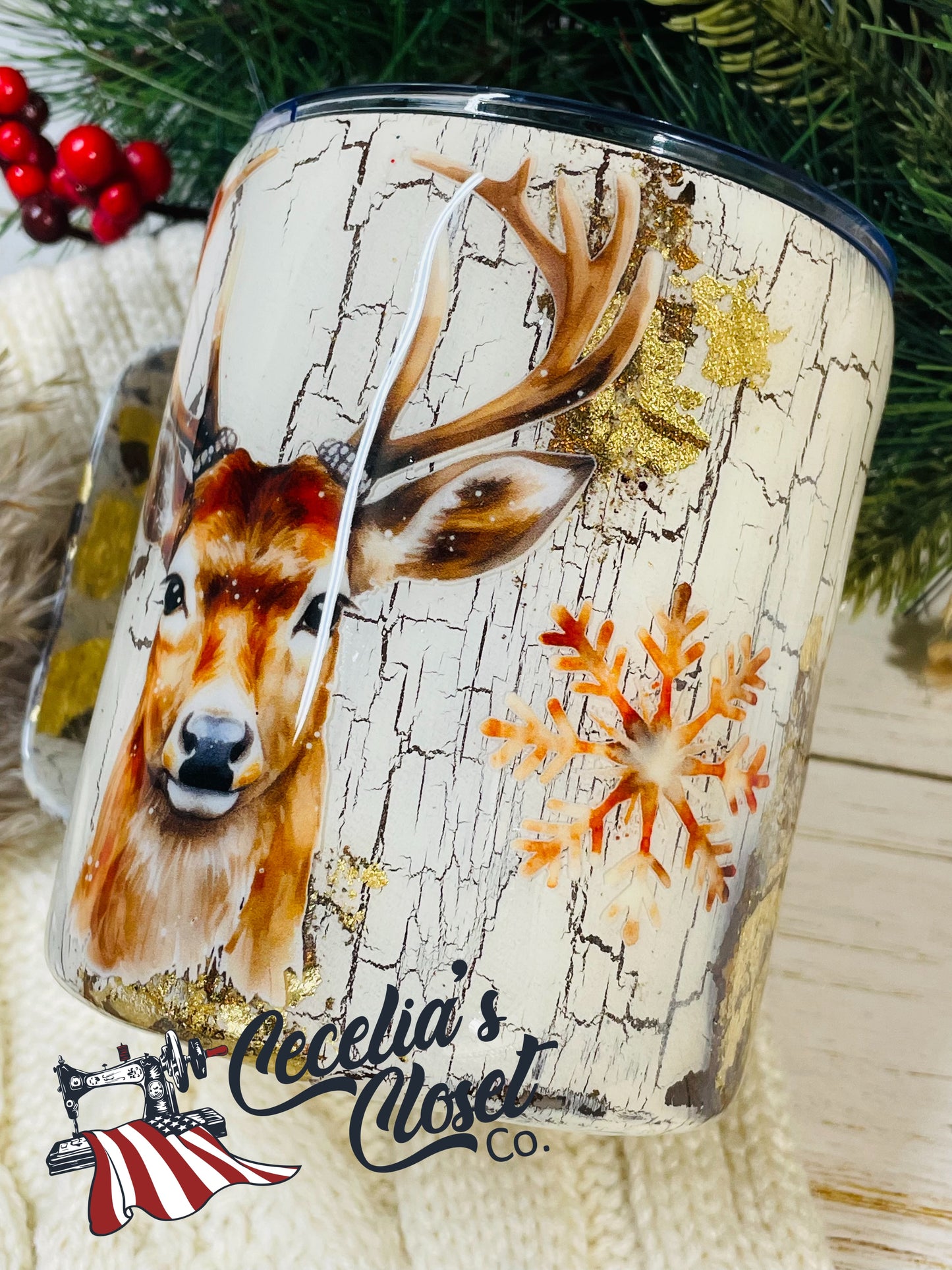 Winter Deer camper mug