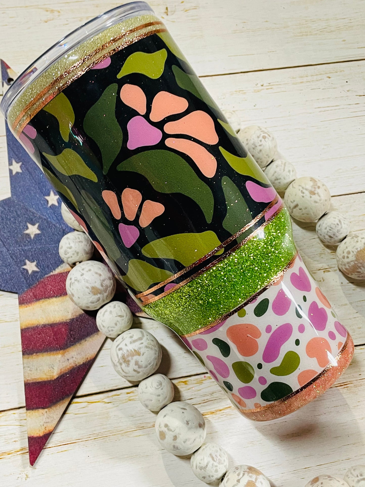 Retro Floral Tumbler