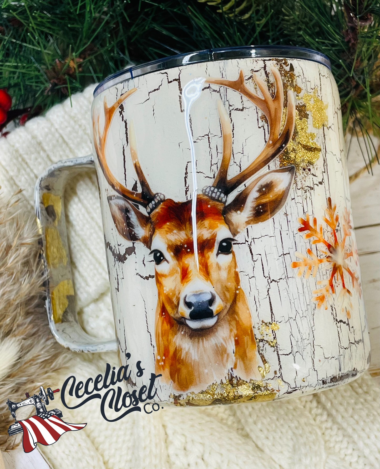 Winter Deer camper mug