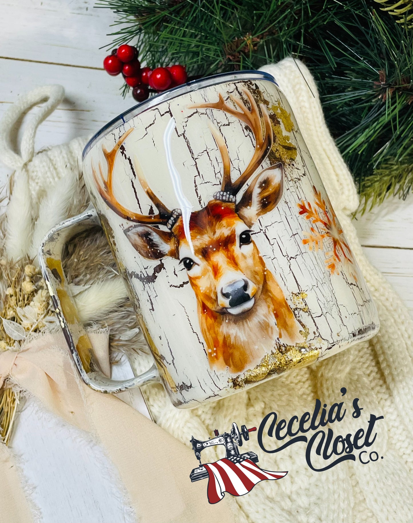 Winter Deer camper mug
