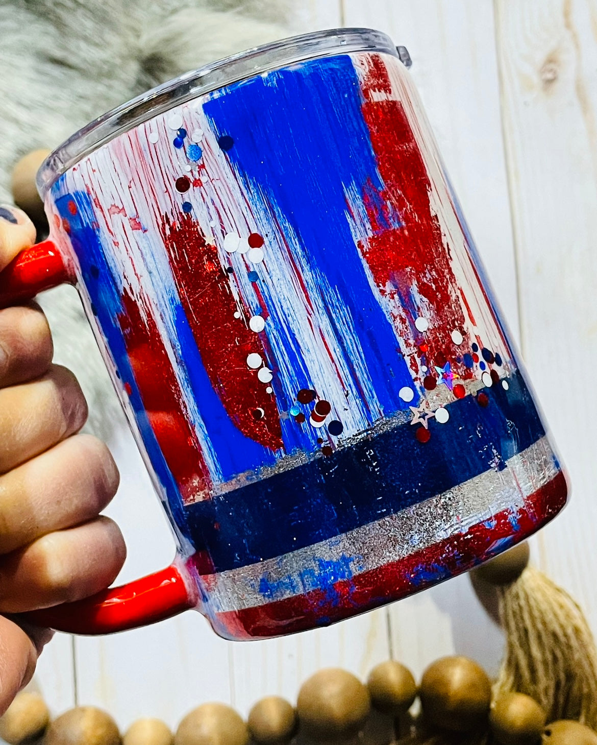 Patriotic camper mug