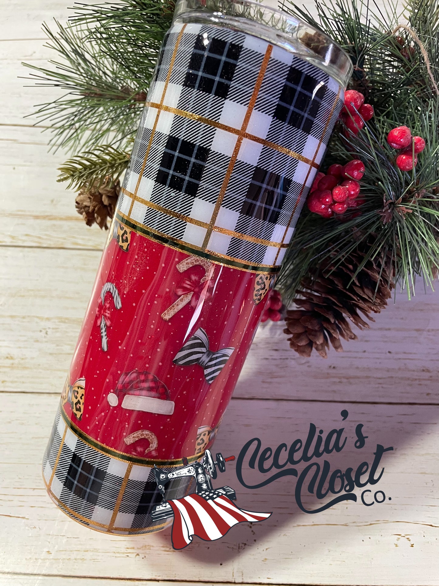 Christmas Plaid skinny