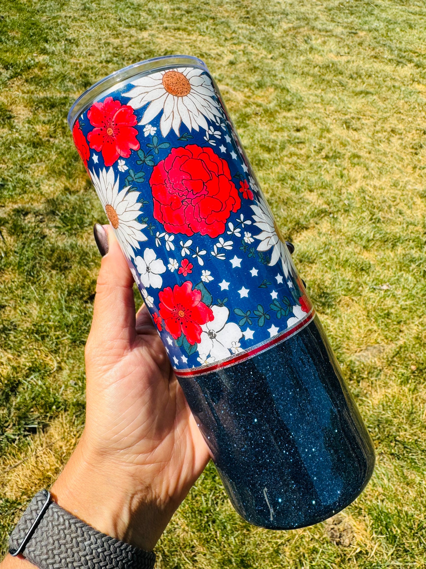 Floral RWB burst Skinny