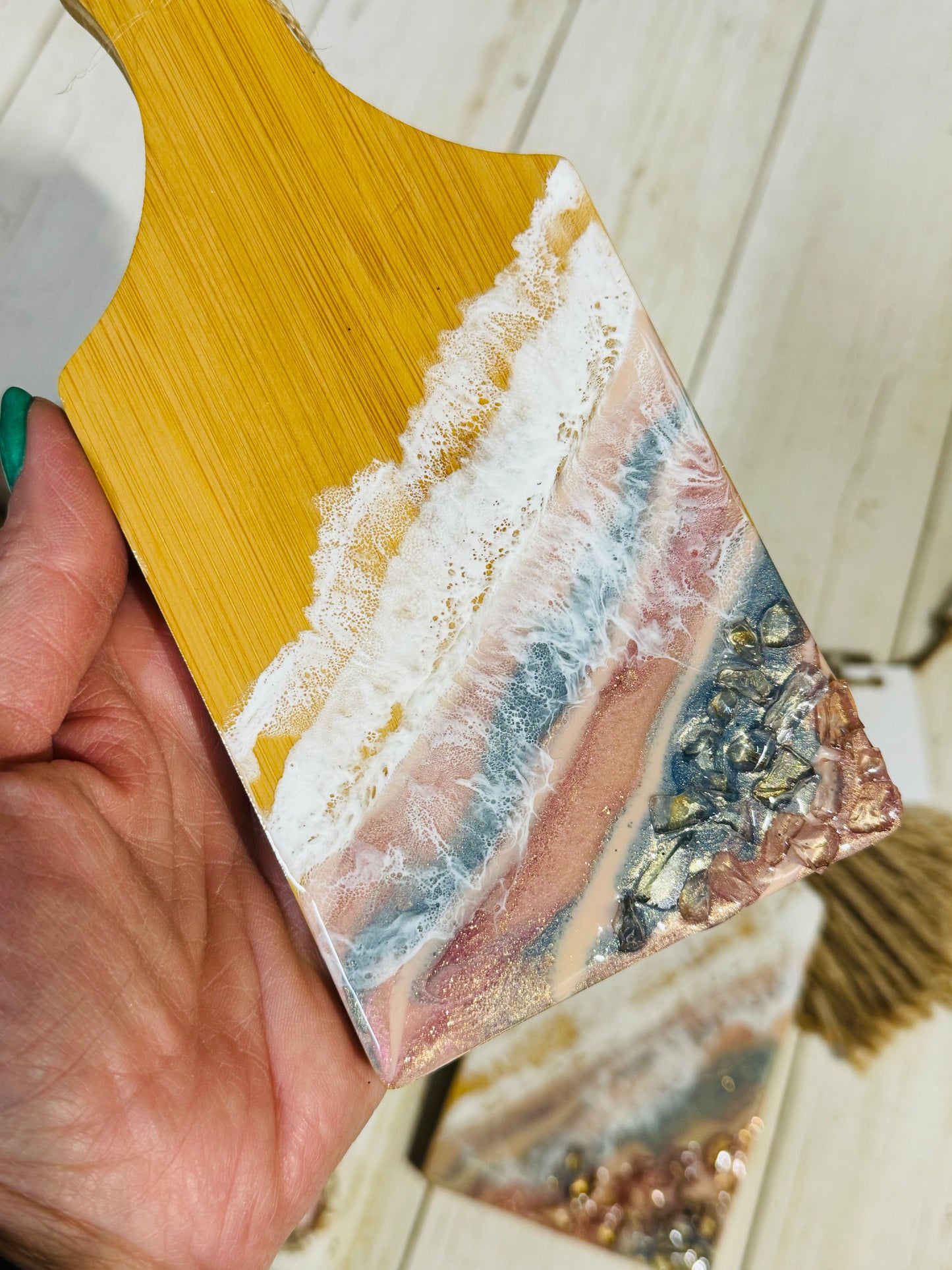 Pastel beach coaster