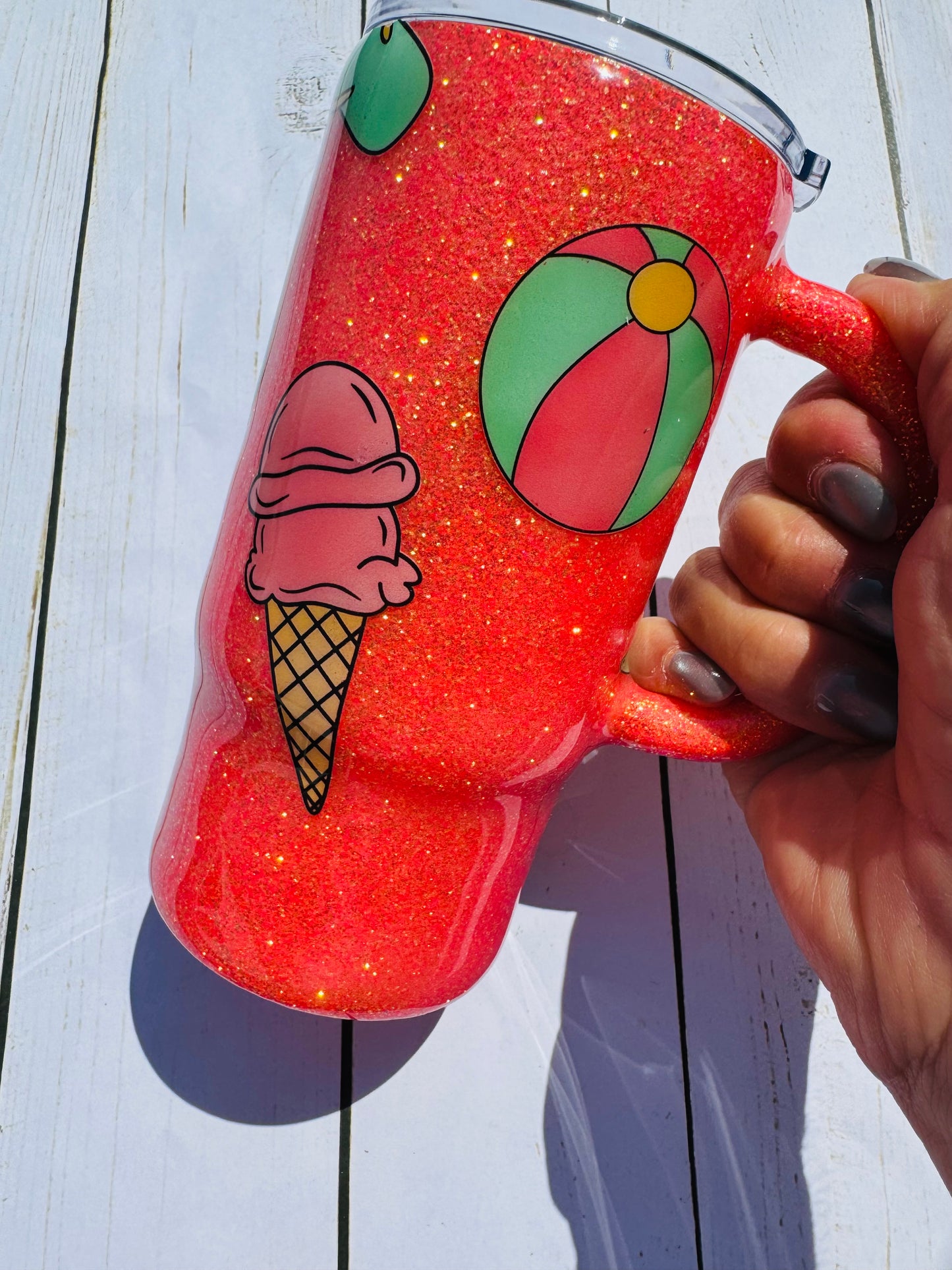 Beachy travel mug