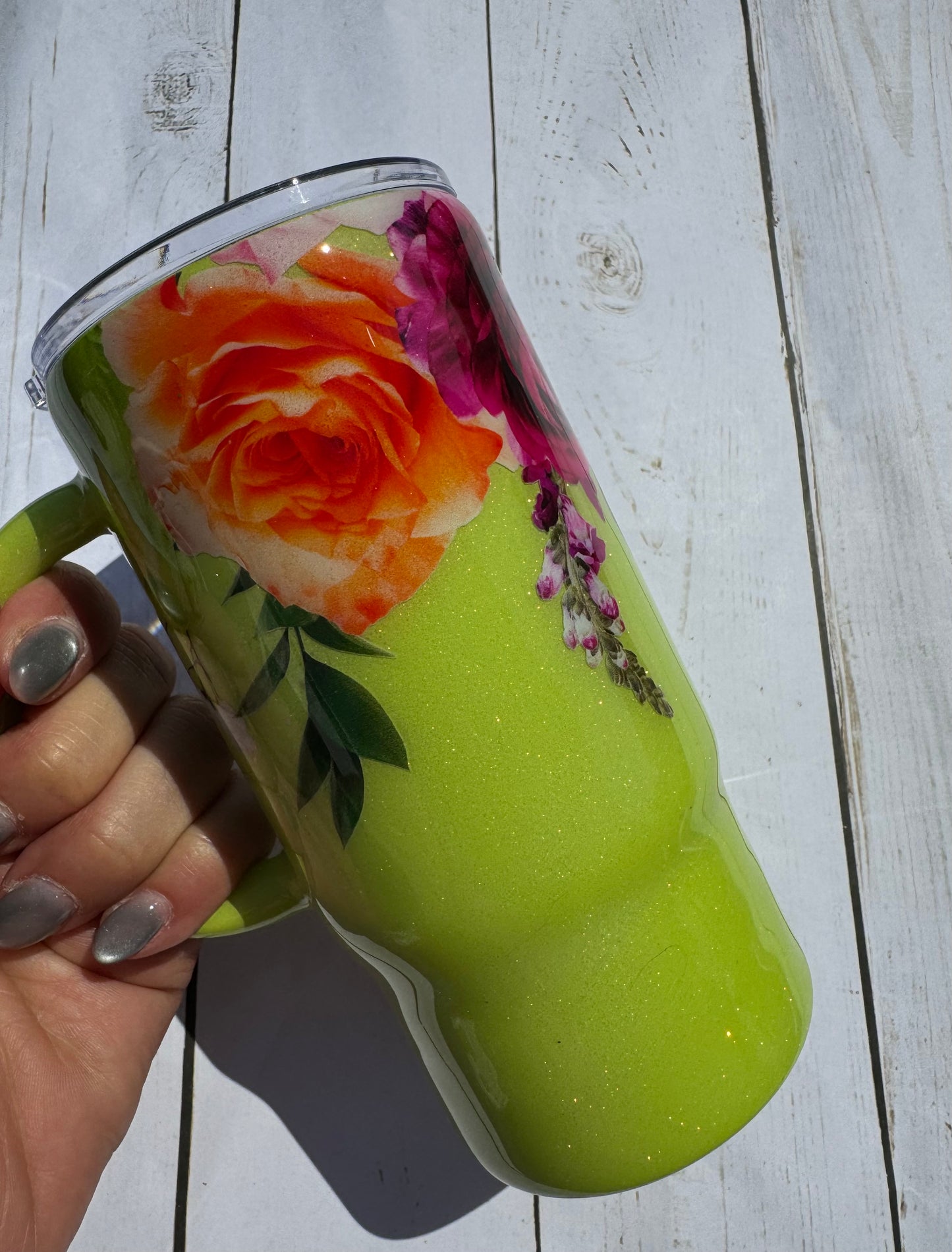 Lime floral Burst