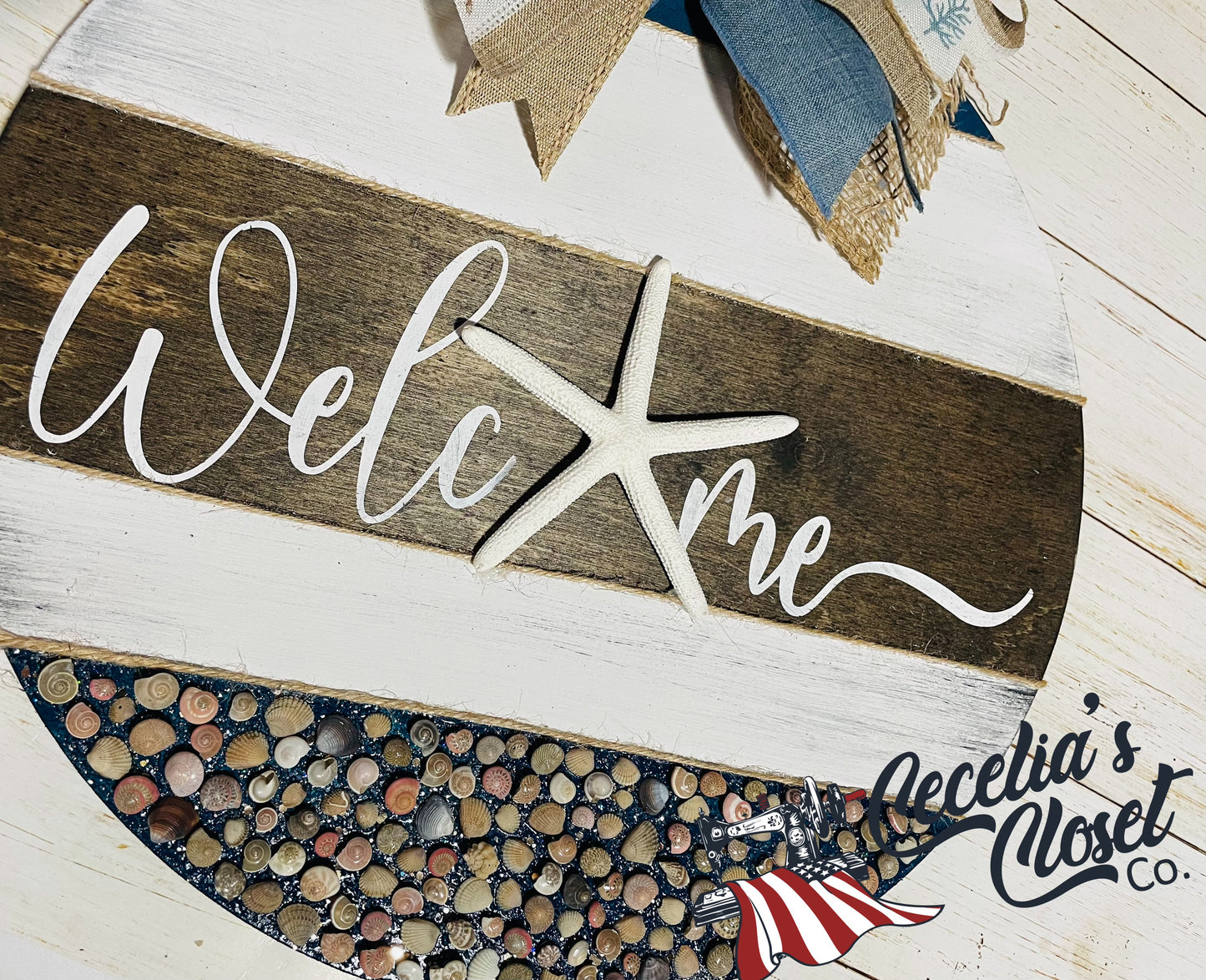 Seashell Welcome Sign