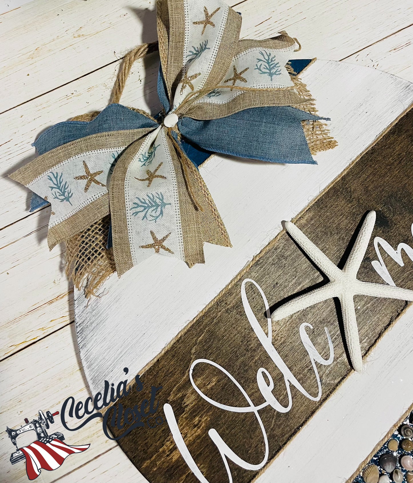 Seashell Welcome Sign