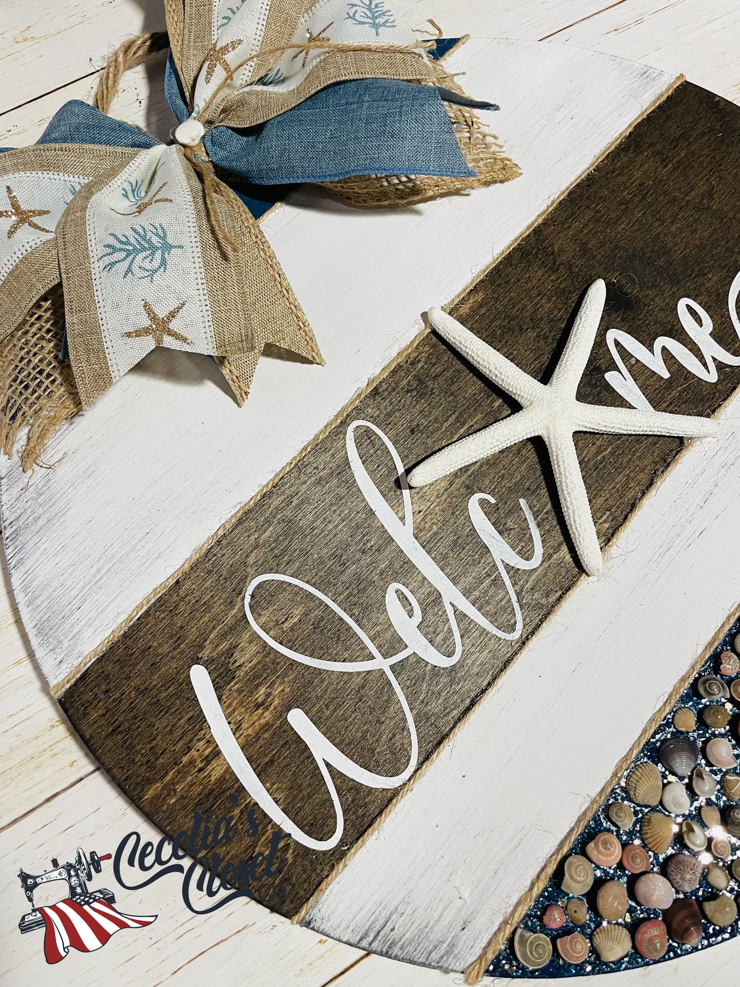 Seashell Welcome Sign
