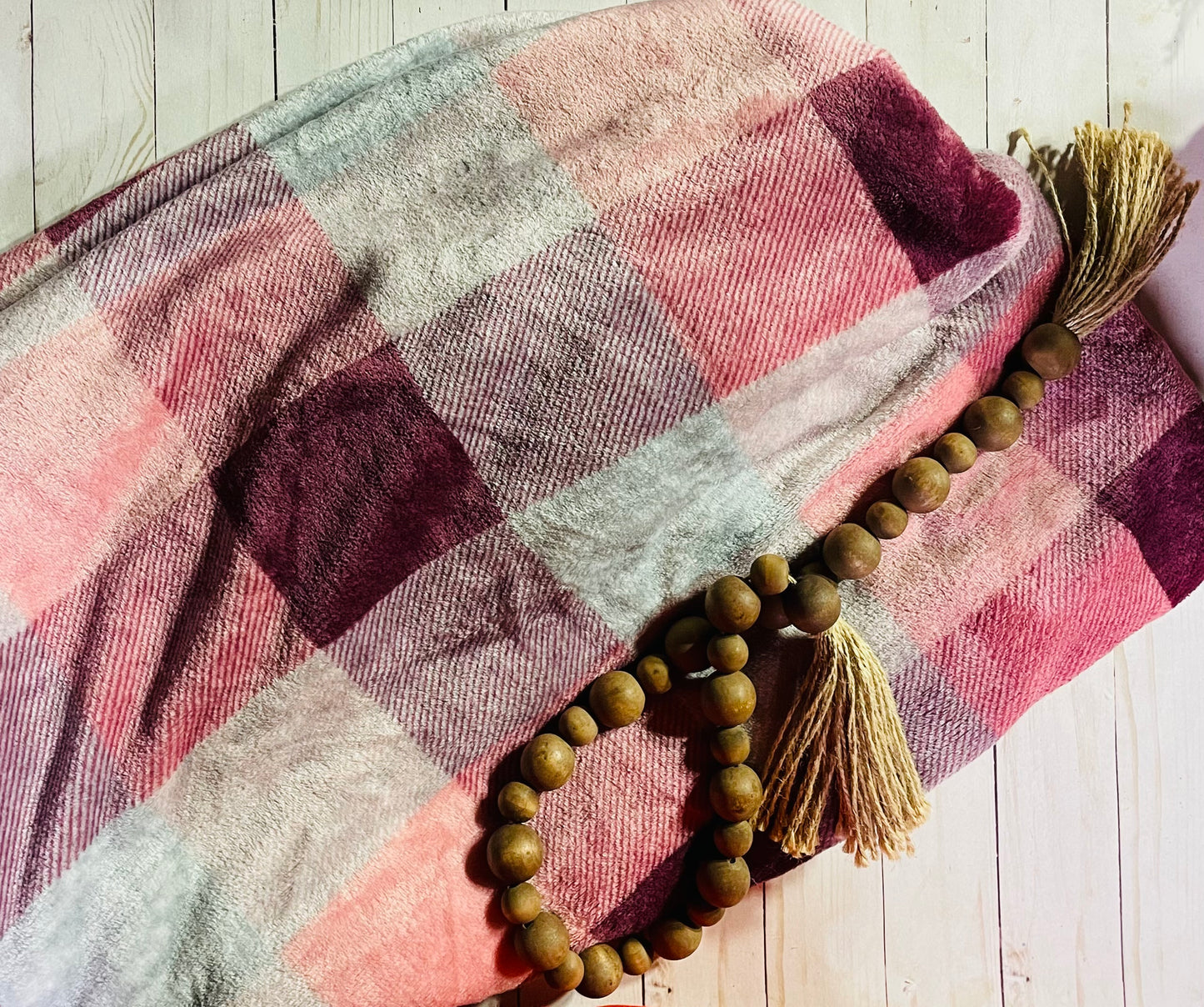 Rose Fleece throw