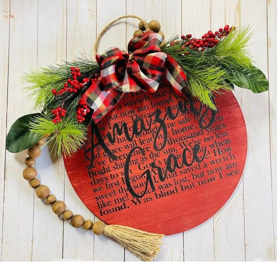 Amazing Grace Lyric Door Sign