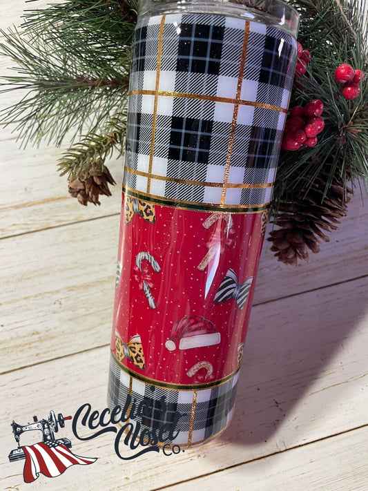 Christmas Plaid skinny