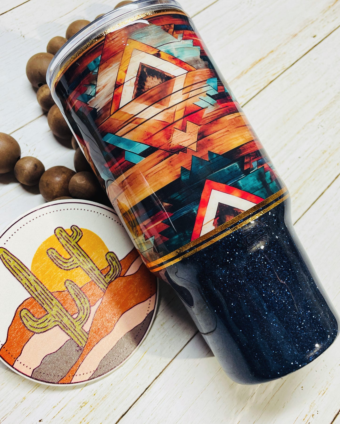 Aztec Navy Tumbler