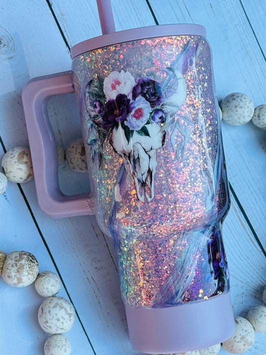Simple Modern boho Lilac tumbler
