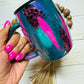 Grunge Teal mug