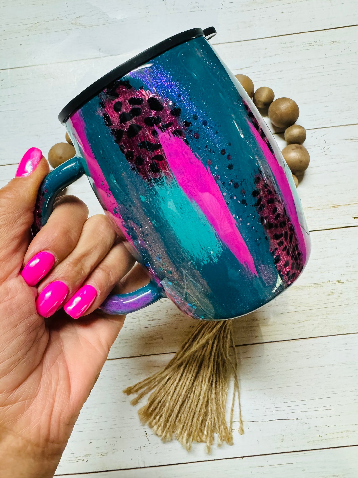 Grunge Teal mug