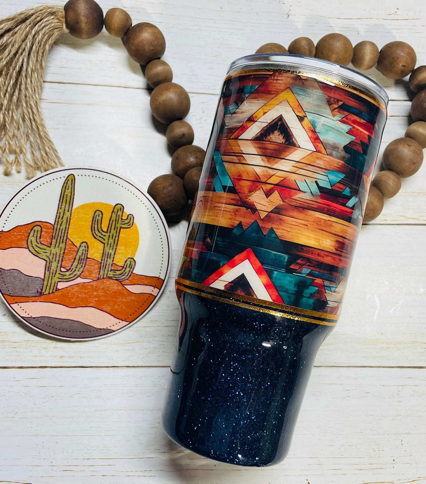 Aztec Navy Tumbler