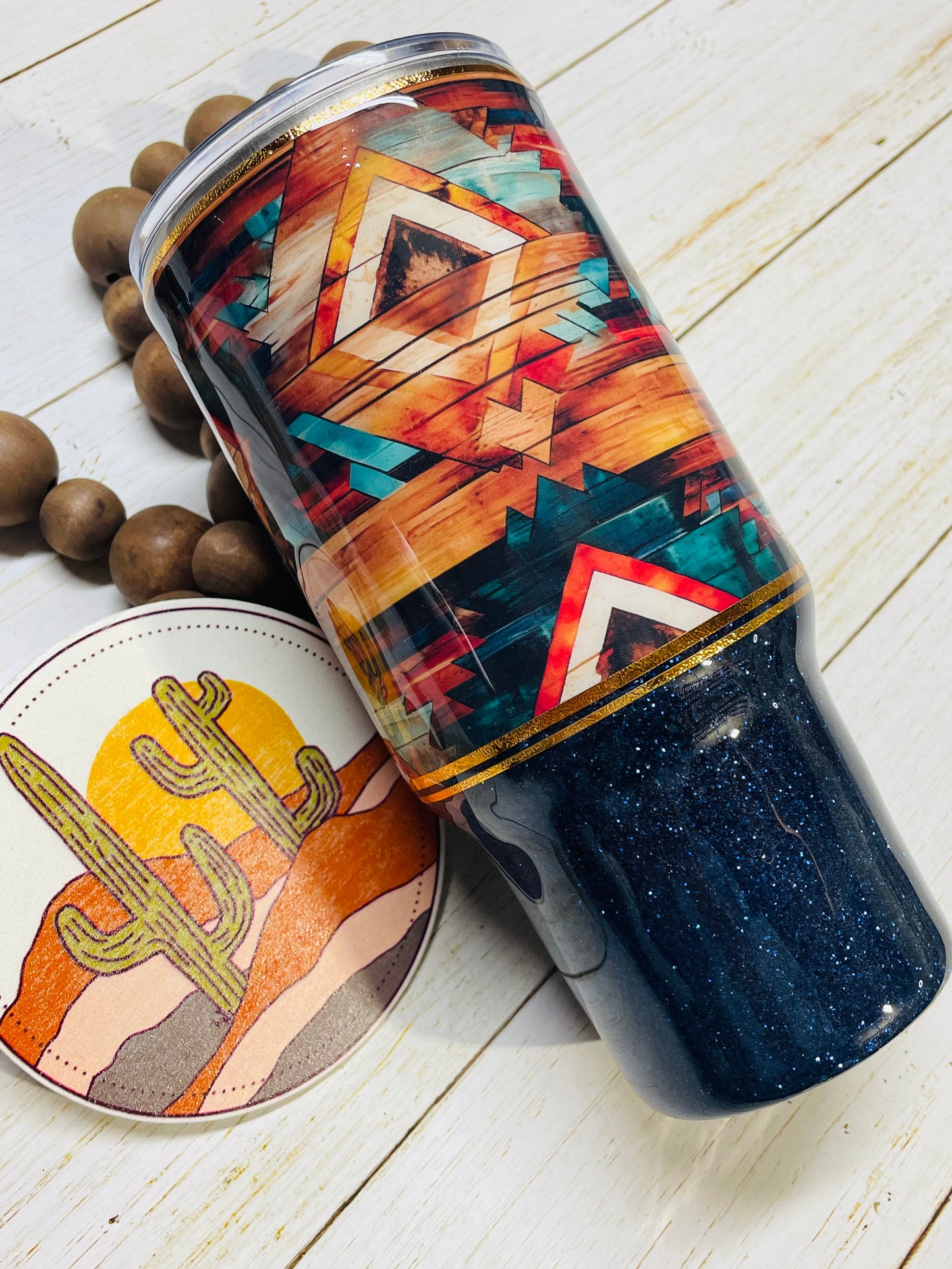 Aztec Navy Tumbler