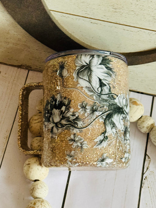 Vintage floral mug