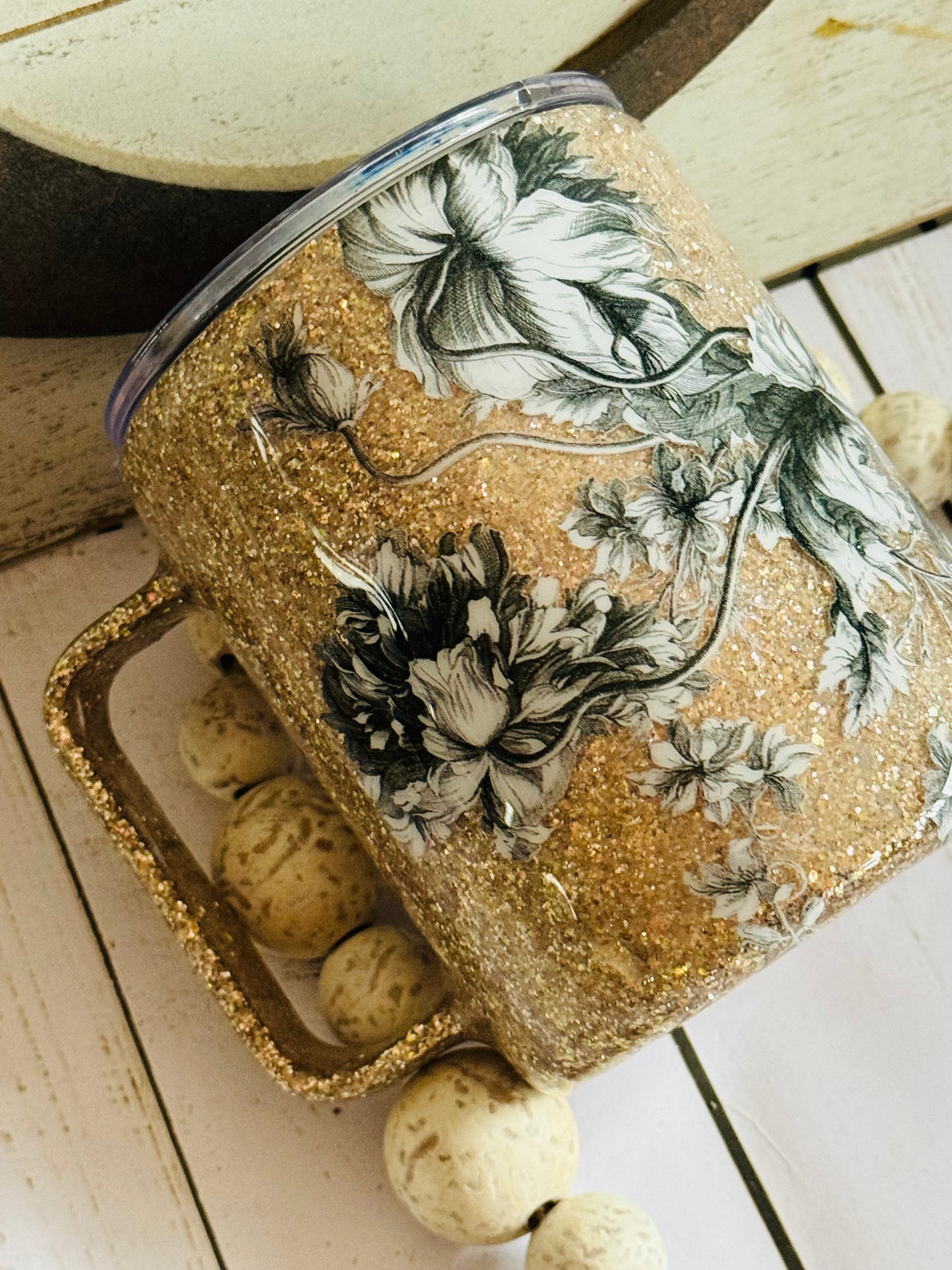 Vintage floral mug