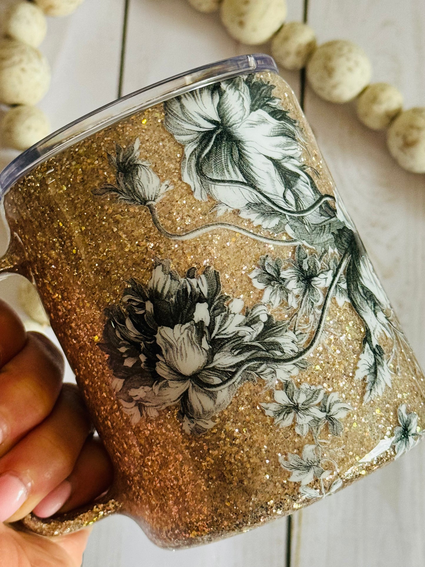 Vintage floral mug