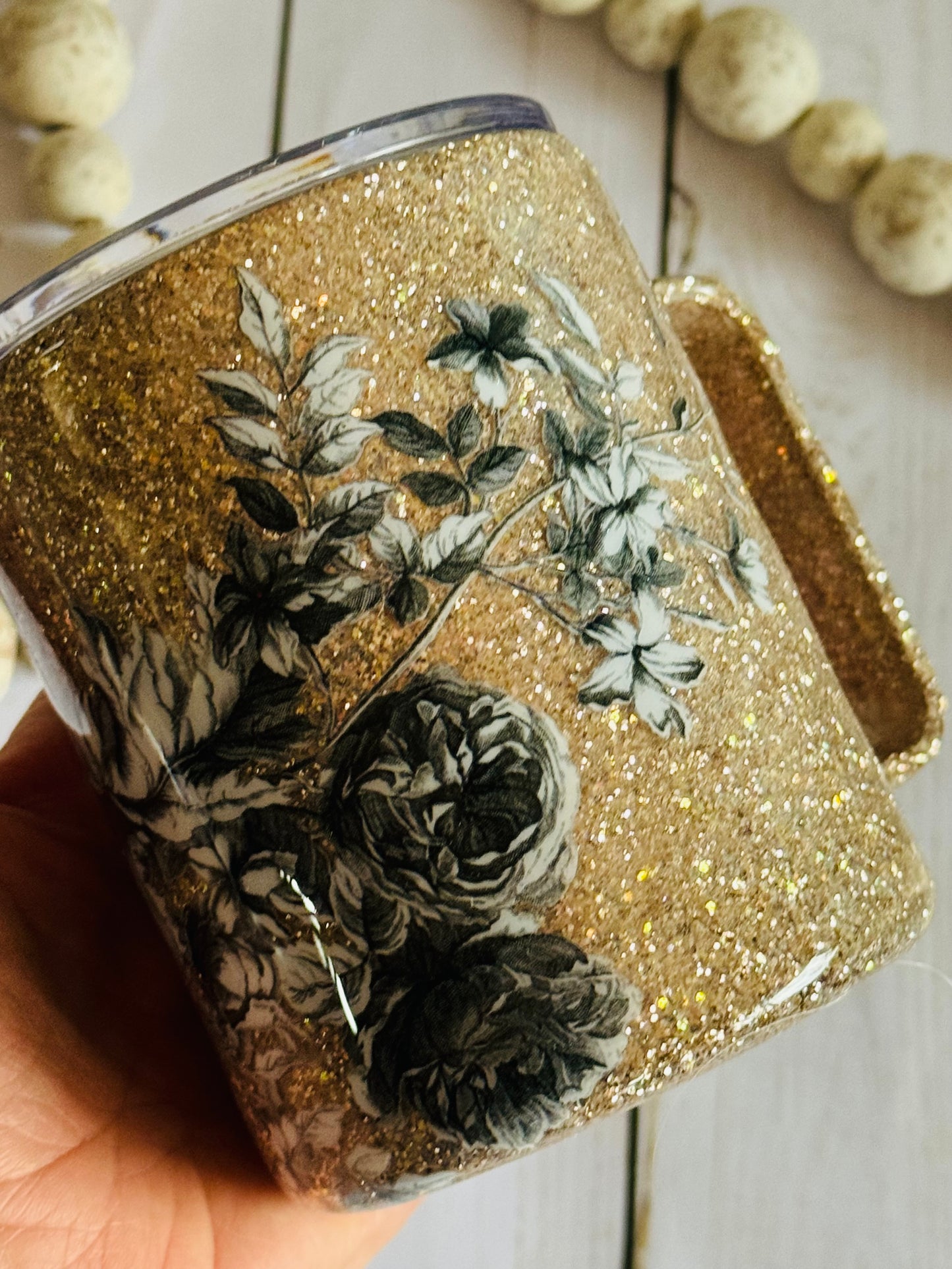 Vintage floral mug
