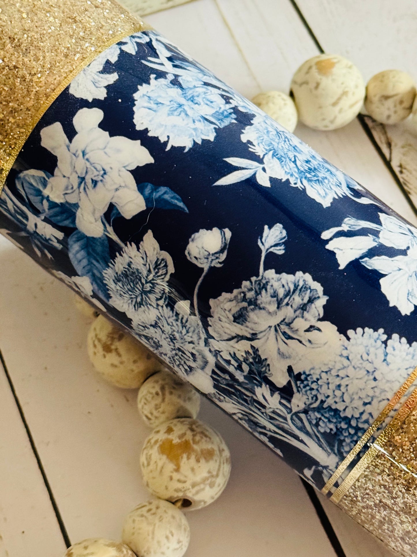 navy vintage floral