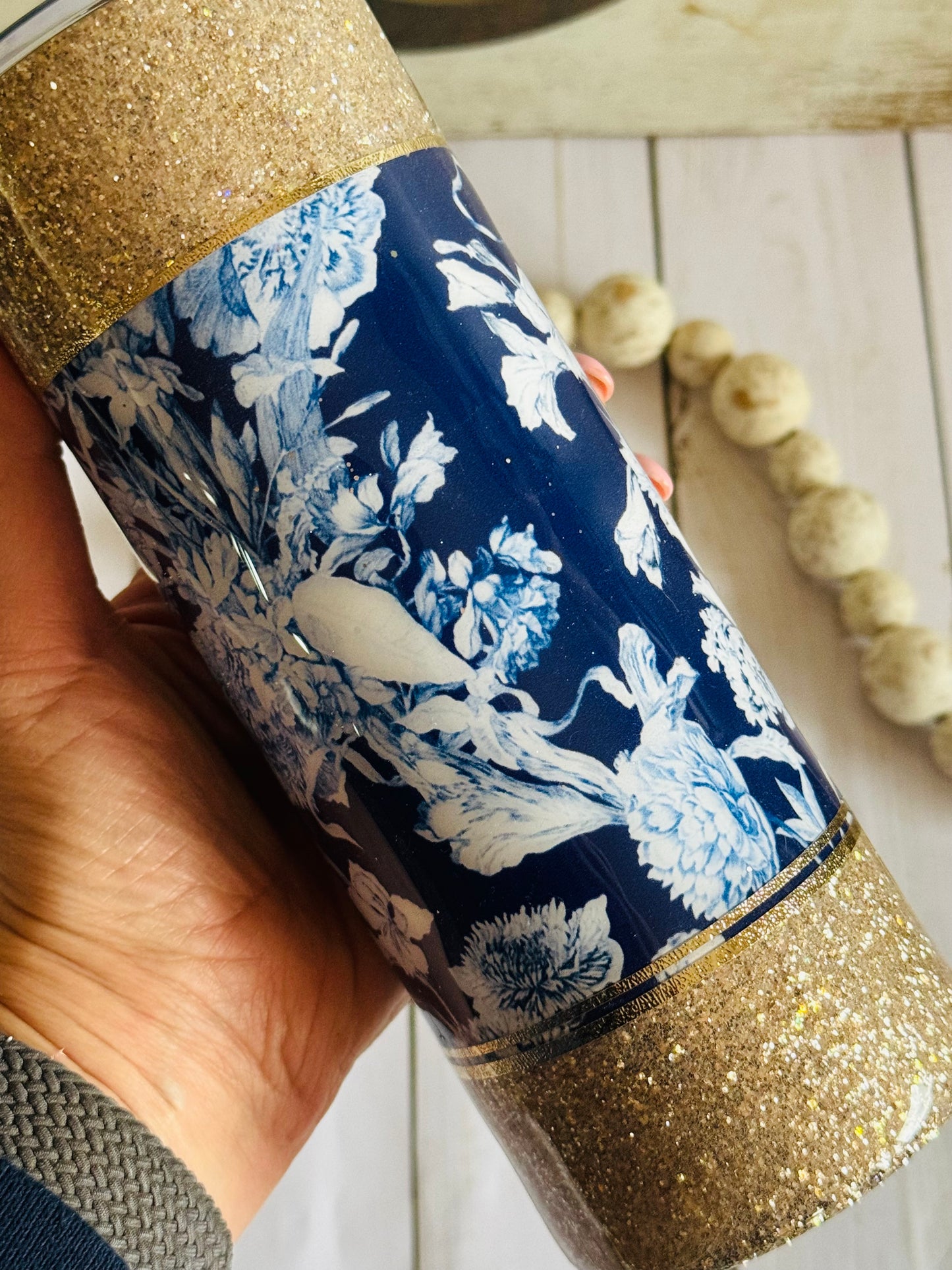 navy vintage floral