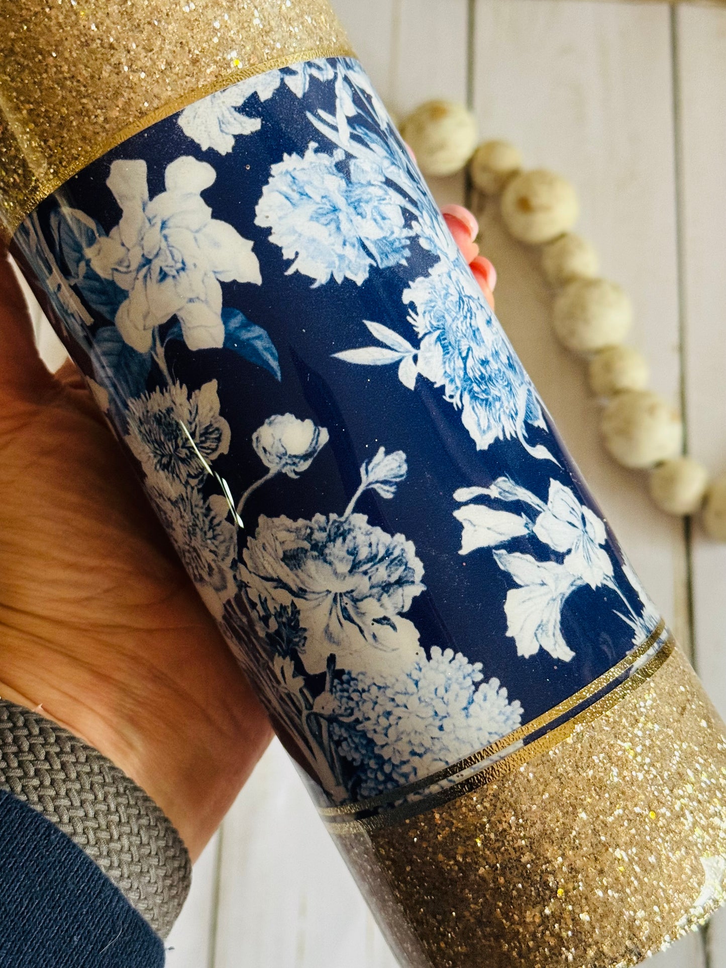 navy vintage floral