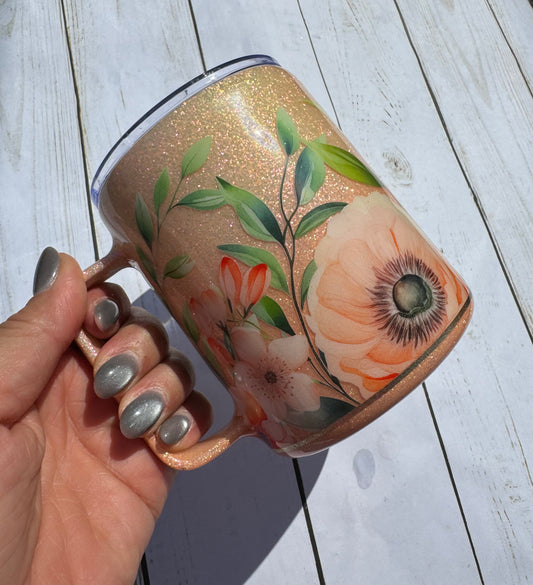 peachy floral