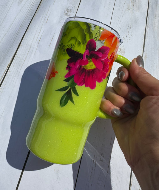 Lime  floral Burst
