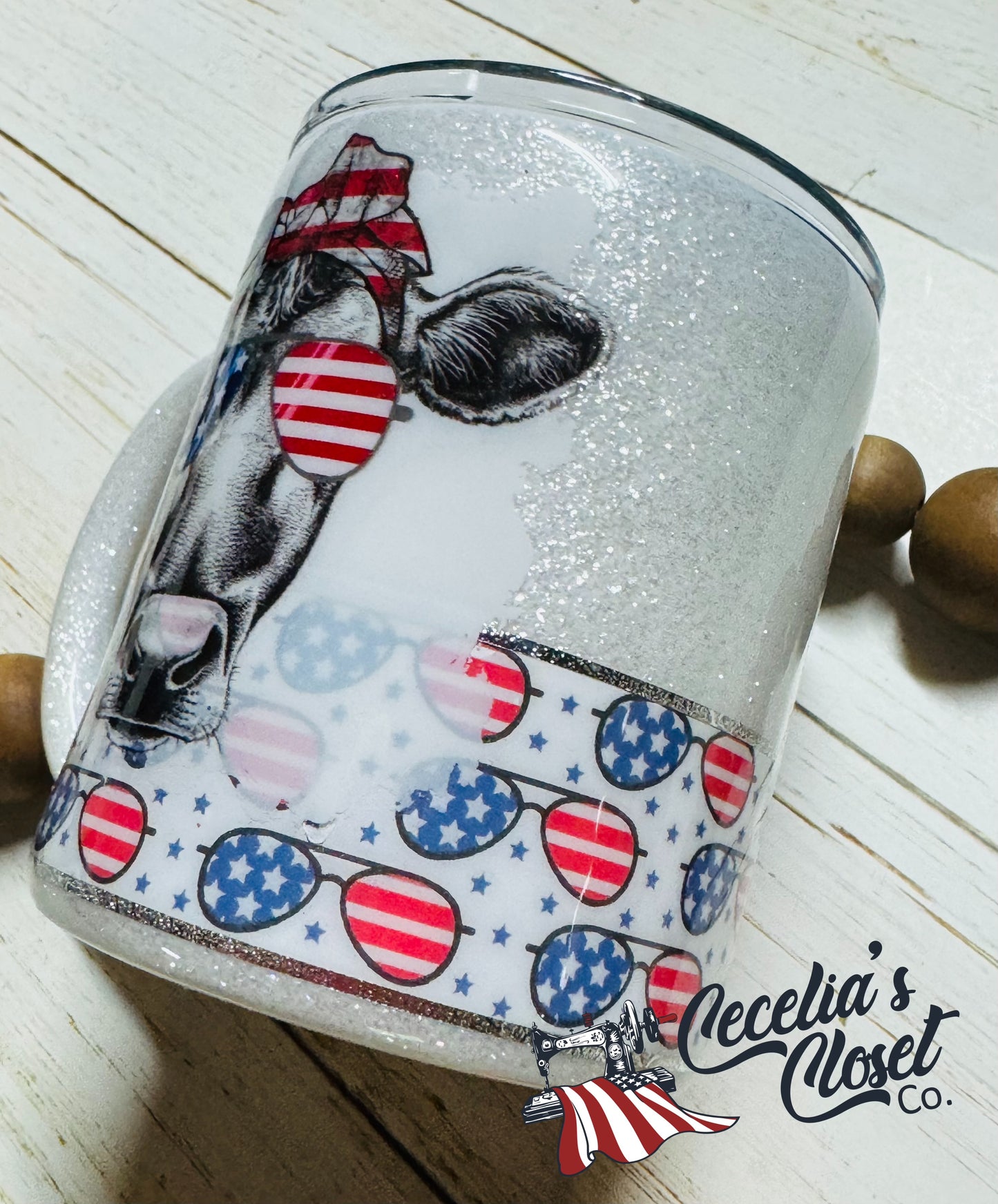 Patriotic Cow mug