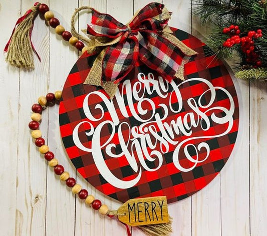 Buffalo Plaid Check Merry Christmas