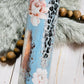 French Blue Floral Patina