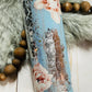 French Blue Floral Patina